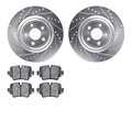 Dynamic Friction Co 7502-20029, Rotors-Drilled and Slotted-Silver with 5000 Advanced Brake Pads, Zinc Coated 7502-20029